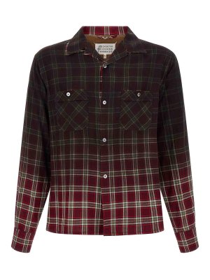 Maison Margiela: shirts - Check Shirt With Gradient Effect