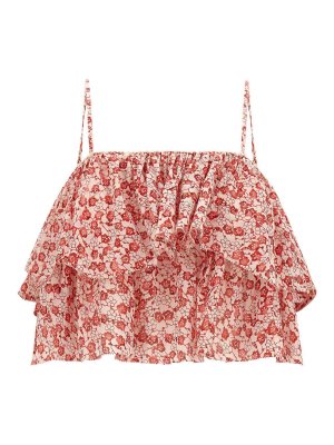 Isabel Marant Etoile: Tops y camisetas sin mangas - Top - Rojo