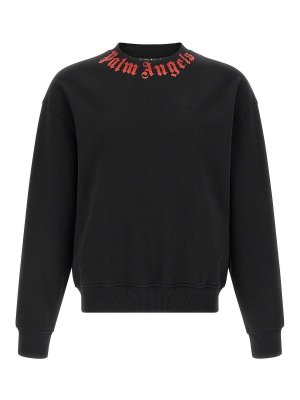 Palm Angels: Sweatshirts & Sweaters - Neck Logo Sweatshirt