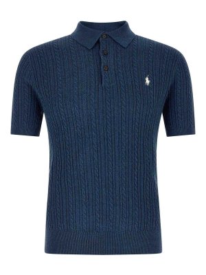 POLO RALPH LAUREN: polo shirts - Braided Polo Sweater