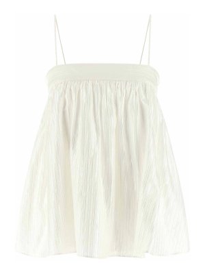 ROTATE Birger Christensen: Tops & Tank tops - Striped Viscose Top