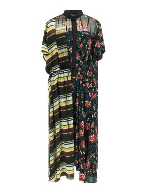 Sacai: Vestidos media pierna - Vestido Midi - Multicolor