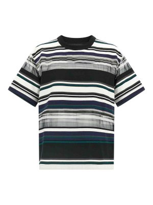 Sacai: t-shirts - Organza Insert T-Shirt