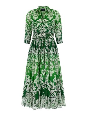 SAMANTHA SUNG: Robe longueur genou - Robe Au Genou - Vert