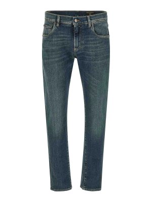 DOLCE & GABBANA: Jeans Rectos - Vaqueros Rectos - Azul