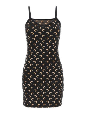 MARINE SERRE: Robe longueur genou - Robe Au Genou - Noir