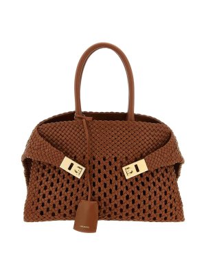 SALVATORE FERRAGAMO: Sacs à main - Sac Cabas - Marron
