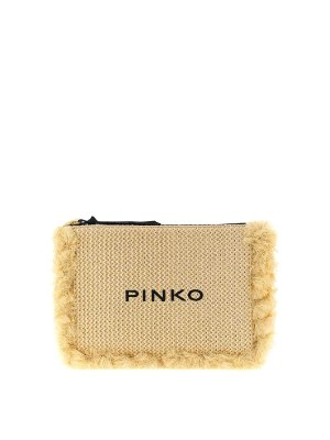 Pinko: Clutches - Clutch - Beige