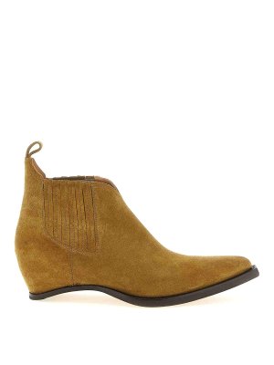 Maison Margiela: ankle boots - Western Chelsea Heel-Less Ankle Boots