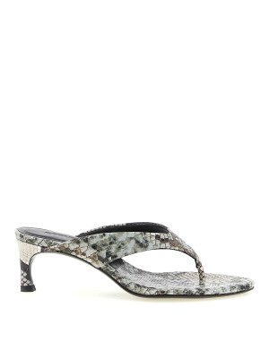 ROTATE Birger Christensen: mules shoes - Snake Leather Mules