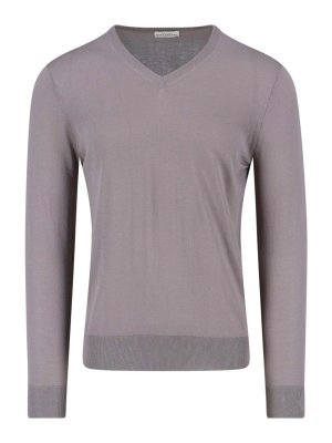 BALLANTYNE: Suéteres con cuello pico - Suéter Cuello Redondo - Gris