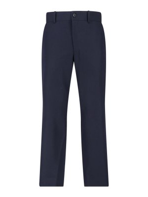 COMME DES GARÇONS HOMMES PLUS: casual trousers - Straight wool trousers