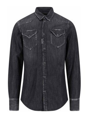 DSQUARED2: camicie - Camicia in denim