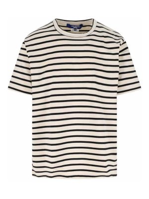 JUNYA WATANABE: t-shirts - Striped T-shirt in cotton jersey