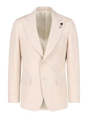 LARDINI: blazers - Single-breasted viscose blazer