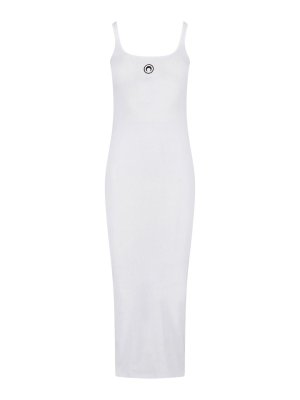 MARINE SERRE: Vestidos largos - Vestido Largo - Azul Oscuro