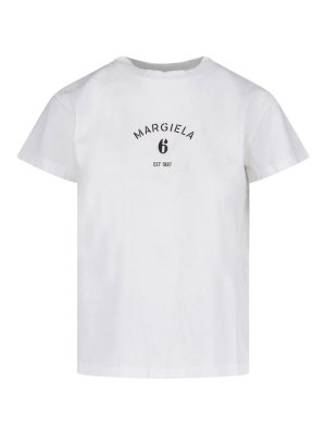 MM6 MAISON MARGIELA: T-shirts - T-Shirt - Weiß