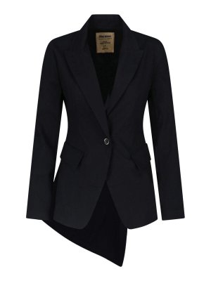 UMA WANG: blazers - Asymmetric single-breasted blazer
