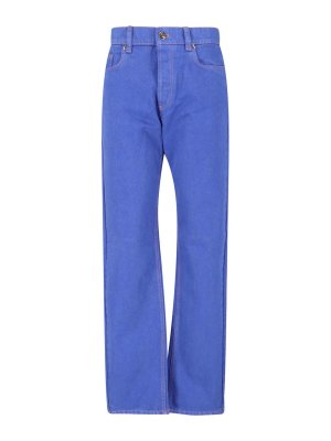 VERSACE: Jeans à jambe droite - Jean Droit - Bleu
