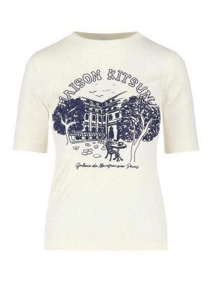MAISON KITSUNÉ: Camisetas - Camiseta - Beis