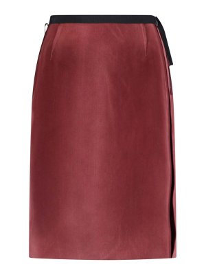 Maison Margiela: Knee length skirts & Midi - Viscose midi skirt