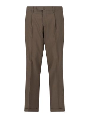 BRIGLIA 1949: Pantalons élégants - Pantalon Couturier - Marron