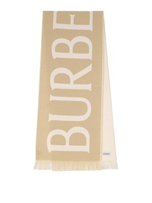 BURBERRY: scarves - Reversible b shield scarf