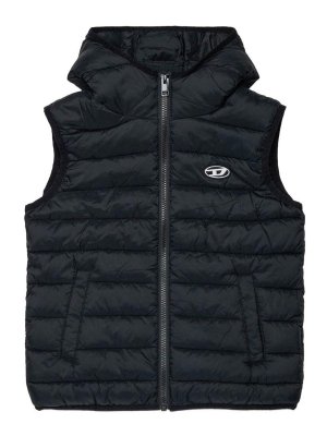 DIESEL: Kurze Daunenjacken - Daunenjacke - Schwarz
