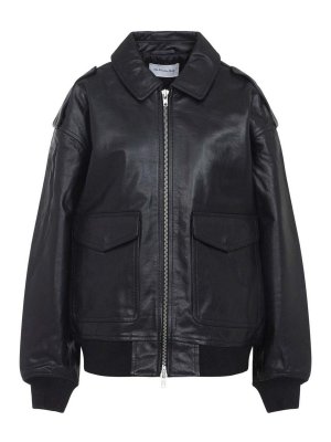 THE FRANKIE SHOP: leather jacket - Viper leather jacket