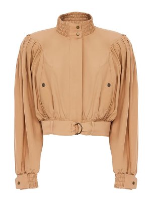 CHLOE': casual jackets - Gathered cropped jacket