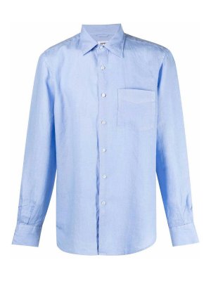 ASPESI: shirts - Light linen shirt with pocket