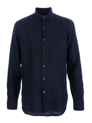 ASPESI: shirts - Long sleeve linen shirt