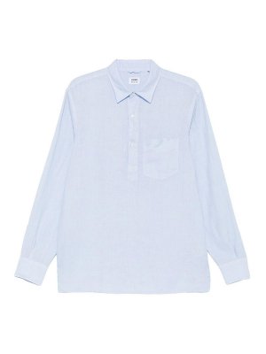 ASPESI: shirts - Half-button long-sleeved shirt