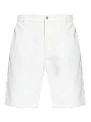 Balmain: pantaloni shorts - Shorts in denim con applicazione
