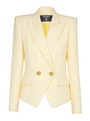 Balmain: Blazer - Blazer - Amarillo Claro