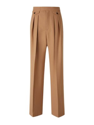 CHLOE': casual trousers - High-waisted wool gabardine trousers