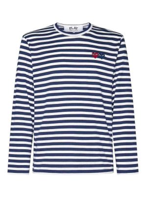 Comme des Garçons Play: Camisetas - Camiseta - Azul Oscuro
