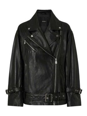 Pinko: Lederjacken - Lederjacke - Schwarz