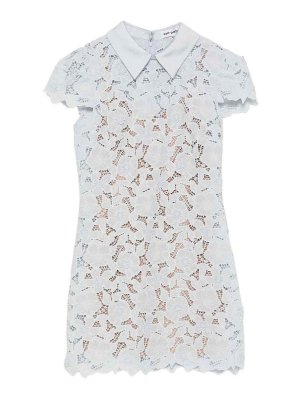 Self Portrait: Robe longueur genou - Robe Au Genou - Bleu Clair