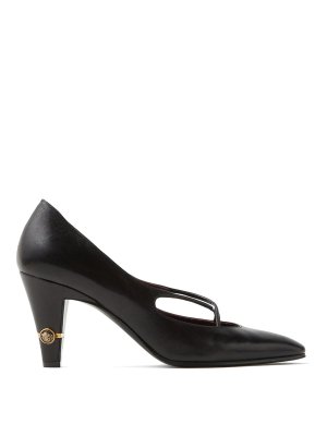 VERSACE: court shoes - Giulietta leather pumps 80 mm