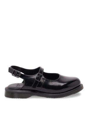 DR. MARTENS: flat shoes - Madaline mary jane smooth leather sling shoes