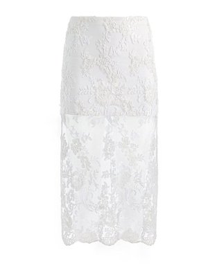 ALICE+OLIVIA: Knielange und Midi Röcke - Midirock - Weiß