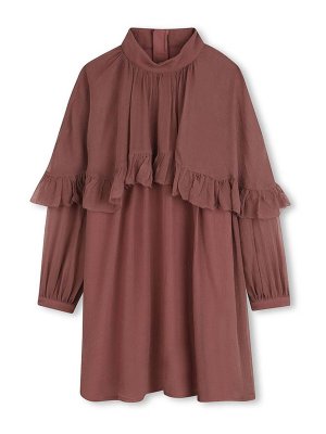 CHLOE': knee length dresses - Flared Dress With Ruffle Detail
