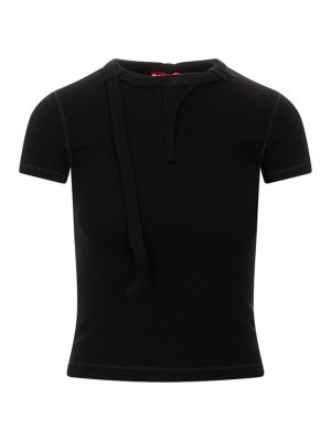 DIESEL: Tops y camisetas sin mangas - Top - Negro