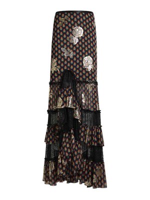 ETRO: gonne al ginocchio  e longuette - Gonna lunga con volant sul fondo