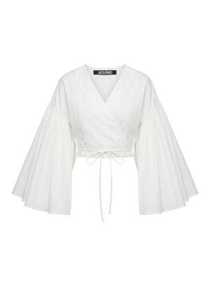 JACQUEMUS: Tops y camisetas sin mangas - Top - Blanco
