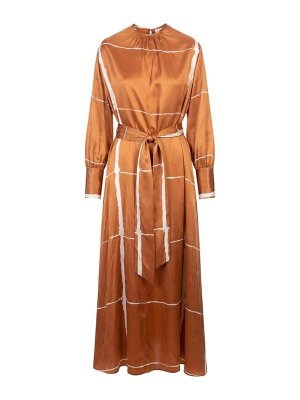 KITON: Knielange Kleider - Knielanges Kleid - Braun