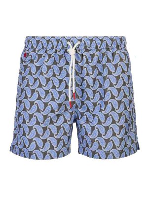 KITON: Shorts de bain - Short De Bain - Bleu