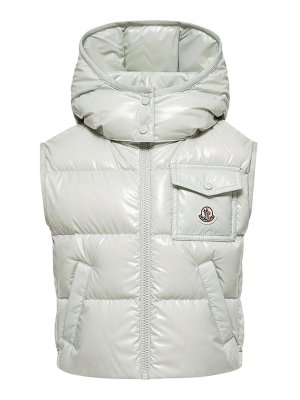 MONCLER: Kurze Daunenjacken - Daunenjacke - Grün