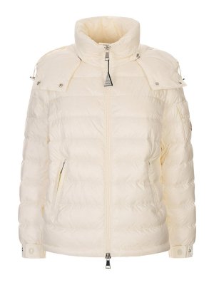 MONCLER: ダウン・ハイテクジャケット - ダウンジャケット - 白